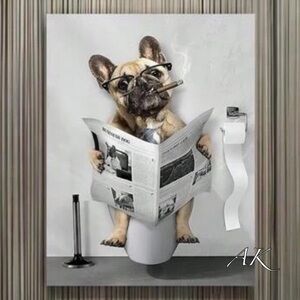 French Bulldog Framed Canvas Wall Art 🐾 Frenchie